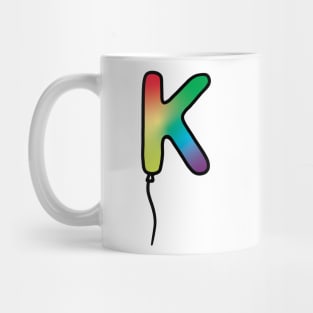 Initial Monogram Balloon Letter K Mug